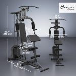 Soozier Home Gym Equipment Weight Training Machine, Multifunction Workout Machine with 143lbs Weight Stack for Full Body Workout and Strength Training - Image 8