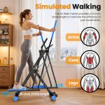 OWLSKY Air Walk Elliptical Exercise Machine for Home Gym – Full-Body Cardio Cross Trainer Glide Exercise with LCD Monitor, Device Holder, Low-Impact Workout, Full Body Fitness Equipment 400LBS - Image 3