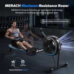 MERACH Rowing Machines for Home, Adjustable Air Resistance Professional Indoor Rowing Machine, Ergonomic Comfort Seat, Performance Monitor and Device Holder, Easy Storage - Image 3