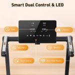 JAGJOG Treadmill for Home with 0-15% Auto Incline, 3.5 HP Foldable Running Machine, 12 HIIT Programs, 37 cm Wide LED Touchscreen, Smart App, Heart Rate Monitor, 136 kg Capacity - Image 3