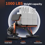 Adjustable Weight Bench - 1000LBS Heavy Duty Foldable Workout Bench Press with Leg Extension & Preacher Pad, Flat/Incline/Decline for Home Gym - Image 3