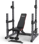 PASYOU Squat Rack for Home Gym Bench Press Rack with Max Load 1800 lbs for Bumpers and 600 lbs for J Hooks Adjustable Barbell Rack for Weight Lifting - Image 7