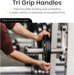 LIONSCOOL 2-Inch Rubber Coated Olympic Grip Plate in Pairs or Single for Strength Training, Weightlifting and Bodybuilding, Solid Cast Iron Weight Plates for Barbell, 2.5-45LBS, One Year Warranty - Image 4