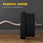 Soozier 50LBS Barbell Weight Set, Adjustable Weights for Home Gym with Curl Bar and Non-slip Handle, for Women and Men Weight Lifting Training - Image 4