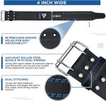 RDX Weight Lifting Belt for Men Women, IPL USPA Approved, 6mm Thick 100% Leather, 4” Powerlifting Back Support, Squat Deadlift Bodybuilding Exercise Fitness Gym Workout Strength Training up to 700 LBS - Image 5