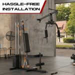 Home Gym Workout Equipment, Multifunctional Exercise Equipment with 100LBS Stack, Full Body Workout Machine, All in One Gym Equipment for Strength Training, Compact Cable Machine with Pulley System - Image 9