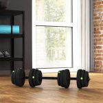 Soozier 2-in-1 Adjustable Weight Barbell & Dumbbells Set, Free Weights Set with Non-Slip Handlebars for Men and Women Home Gym Training - Image 3