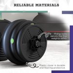 Soozier 2-in-1 Adjustable Weight Barbell & Dumbbells Set, Free Weights Set with Non-Slip Handlebars for Men and Women Home Gym Training - Image 6