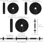 Soozier 2-in-1 Adjustable Weight Barbell & Dumbbells Set, Free Weights Set with Non-Slip Handlebars for Men and Women Home Gym Training - Image 7