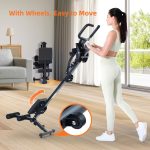 Sportneer Hydraulic Rowing Machine - 12-Level Resistance, Foldable & Portable, Black, LCD Monitor, 297lbs Max Load - Image 3