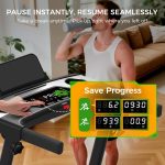 Treadmill with Handle，3.0HP Treadmills for Home Small Spaces,Portable Foldable Treadmills with 350 LBS Capacity，Compact Walking Treadmills with LED Display - Image 5