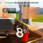 Treadmill with Handle，3.0HP Treadmills for Home Small Spaces,Portable Foldable Treadmills with 350 LBS Capacity，Compact Walking Treadmills with LED Display - Image 6