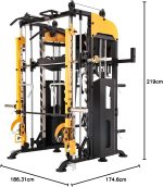 Altas Strength Smith Machine with Lever Arms Pulley Ratio 2:1 Squat Rack Pull Up Bar Upper Body Strength Training Leg Developer Light Commercial Home Gym Strength Training 3061B - Image 8