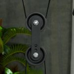 Soozier Home Gym Machine, 3 in 1 Smith Machine, Multi-Functional Power Cage with Adjustable Weight Bench, Barbell Bar and Cable Pulley System, 15-Level Squat Rack, Black - Image 7