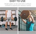 Soozier 6 PCS Weight Plates Grip Plate Sets for Strength and Weightlifting Training, Barbell Weight Set for Home, 77 Lbs Total - Image 4