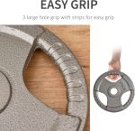 Soozier 6 PCS Weight Plates Grip Plate Sets for Strength and Weightlifting Training, Barbell Weight Set for Home, 77 Lbs Total - Image 5