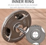 Soozier 6 PCS Weight Plates Grip Plate Sets for Strength and Weightlifting Training, Barbell Weight Set for Home, 77 Lbs Total - Image 6