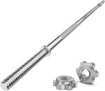 55" Weight Lifting Bar, 1" Standard Straight Barbell Bars for Weight lifting, Olympic Barbell Bar for Bench Press/Hip Thrusts/Squats/Lunges for Gym and Home, 2 Star Star-nuts (500lb Weight Capacity) - Image 2