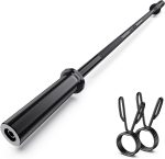 56" Olympic Barbell Bar, 2" Standard Straight Barbell Bars for Weight Lifting for Bench Press/Squats/Hip Thrusts/Lunges/Biceps Home Gym- 2 Spring Collars(500lb Weight Capacity) - Image 2