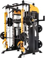 Altas Strength Smith Machine with Lever Arms Pulley Ratio 2:1 Squat Rack Pull Up Bar Upper Body Strength Training Leg Developer Light Commercial Home Gym Strength Training 3061B - Image 2