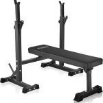Bench Press, CANPA Olympic Weight Bench with Squat Rack Workout Bench Adjustable Barbell Rack Stand Strength Training Home Gym Multi-Function - Image 2