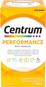 Centrum Performance Multivitamins/Minerals Supplement for Men & Women with Ginseng for Energy, 75 Tablets (Packaging May Vary) - Image 2