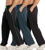 DWUGD'L 3Pack Men's Lightweight Sweatpants with Pockets Open Bottom Athletic Pants for Workout,Jogging,Gym,Running,Training - Image 2