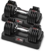 EnterSports 26.5LBS/40LBS/60LBS Adjustable Dumbbell Set Quick Adjustment Space-saving Dumbbells with Non-Slip Handle Adjustable Weight, Convertible Dumbbell Weights Suitable for Women Men Home Office Gym Body Strength Training - Image 2