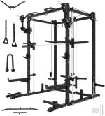 Eonfit E3 Smith Machine for Home Gym Equipment, Multi-Function Power Cage Squat Rack with Cable Crossover LAT Pulldown Pulley System All in One - Image 2