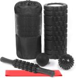 Foam Roller,IIQ Foam Rollers for Back and Legs 6 in 1 Foam Roller Massage Set Includes Muscle Roller Stick, Stretching Strap, Plantar Fasciitis Balls, All in Carry Bag - Image 2