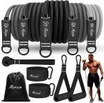 HPYGN Resistance Bands, Exercise Bands with Handles, Door Anchor, Legs Ankle Straps, Fitness Tubes Resistance Set for Home Workout, Muscle Training, Yoga, Physical Therapy, Home Gym Equipment - Image 2