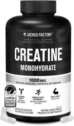 Jacked Factory Creatine Monohydrate Capsules - Canadian-Owned Supplement for Muscle Growth, Increased Strength, Enhanced Energy Output, and Improved Athletic Performance - 150 Pills - Image 2