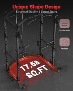 Multi-Functional Power Cage with Cable Crossover, 1600 LB Capacity Home Gym Squat Rack, Strength Training Rack & Attachments - Image 2