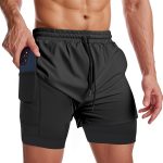 Muscle Killer Men's 2 in 1 Running Shorts Quick Dry Gym Athletic Shorts with Liner Workout Short for Men with Pockets - Image 2