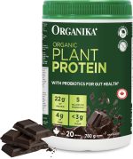 Organika Organic Plant Protein Powder Chocolate with Prebiotics & Probiotics – 22g Vegan Protein, 4g Fibre, Supports Digestion, Gut Health, Energy & Muscle Recovery – Low Sugar, Non-GMO – 780g - Image 2