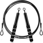 PACETAP Jump Rope, Adjustable Steel Wire Skipping Rope, Workout for Double Unders, Cross Fitness, Boxing, Exercise, Professional Speed Rope with Swivel Ball Bearing for Men & Women - Image 2