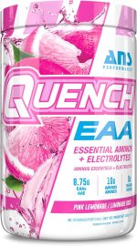 QUENCH EAA Aminos + Electrolytes - Complete Blend of 9 EAAs - 10g Total Amino Acids - Vitamins, Antioxidants, Electrolytes - ZERO Sugar, Carbs, Calories (Pink Lemonade) - Image 2
