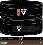 RDX Powerlifting Belt for Weight Lifting - Approved By IPL and USPA Lever Buckle Gym Training Belt 10mm Thick 4 inches Lumbar Back Support - Great for Strongman, Bodybuilding, Deadlifts & Squat - Image 2