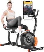 Recumbent Exercise Bike for Home 16 Levels Magnetic Resistance Stationary Bikes for Adults Seniors with Smart APP, LCD Monitor, Heart Rate Handle, Adjustable Seat & Backrest, 400lbs Weight Capacity - Image 2
