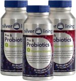 Silver Lining Prebiotics & Probiotics for Women & Men + Digestive Enzymes, Digestion Supplement for Gut Health, Prebiotic and Probiotic in One for Immune Support, 360 Capsules, Pack of 3 - Image 2