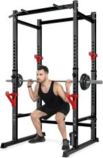 Squat Rack Pull Up Bar, Bongkim Power Rack Cage, Adjustable Squat Rack Stand for Home Gym Equipment, Squat Cage Weight Lifting with 660lb Capacity - Image 2