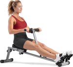 Sunny Health & Fitness Compact Adjustable Rowing Machine with 12 Levels of Complete Body Workout Resistance and Optional SunnyFit App Enhanced Connectivity - Image 2