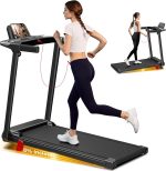 Treadmill with Handle，3.0HP Treadmills for Home Small Spaces,Portable Foldable Treadmills with 350 LBS Capacity，Compact Walking Treadmills with LED Display - Image 2