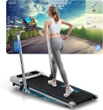 Walking Pad with 9% Incline, FOUSAE 3 in 1 6.2 MPH Treadmill for Home with Double Frame 330 LB Weight Capacity, 2.5 HP Under Desk Walking Pad Treadmill with 12 HIIT Programs, Magnetic Remote Control - Image 2