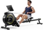 YPOO Rowing Machine for Home, 350 LB Capacity, 16-Level Silent Resistance, Magnetic Rowing Machines for Home Foldable, Full-Body Workout Compact Rowing Machine for Cardio & Strength with APP Support - Image 2