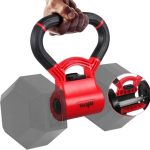 Yes4All Kettlebells Grip, Dumbbell Grip Handle, Convert Dumbbells into Kettlebell for Home Gym, Kettlebell for Weights Plate - Image 2