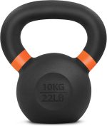 Yes4All Powder Coated Cast Iron Competition Kettlebell with Wide Handles & Flat Bottoms – 4, 6, 8, 10, 12, 14, 16, 20, 24, 32, 40kg - Image 2
